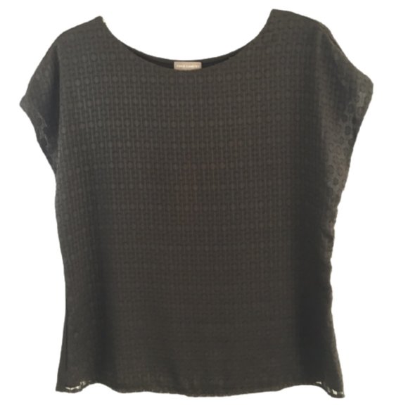 Vince Camuto Tops - Vince Camuto Regina Mixed Material Black M